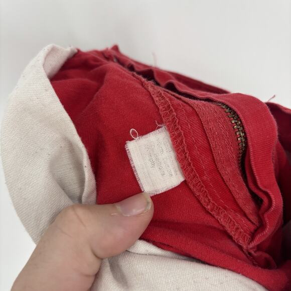 Vintage 1970’s Big Smith Painters Pants Jeans Red 28x30 USA Womens Union Made - Picture 3 of 13
